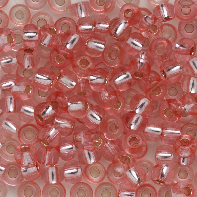 Rocailles - 6/0 - roze metaal kern