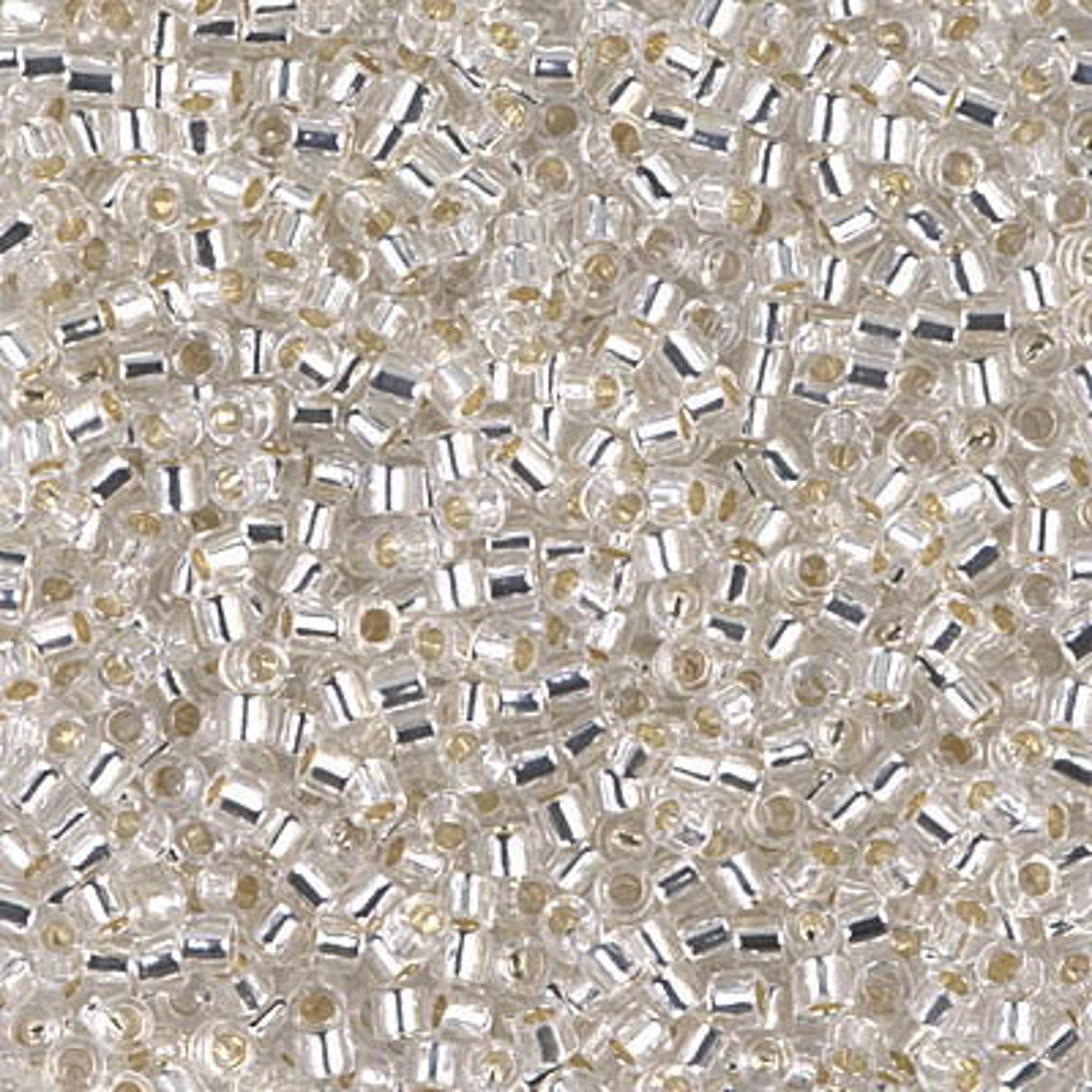 MIYUKI Delica kralen - 10/0 - DBM0041 Silver lined transparent gloss