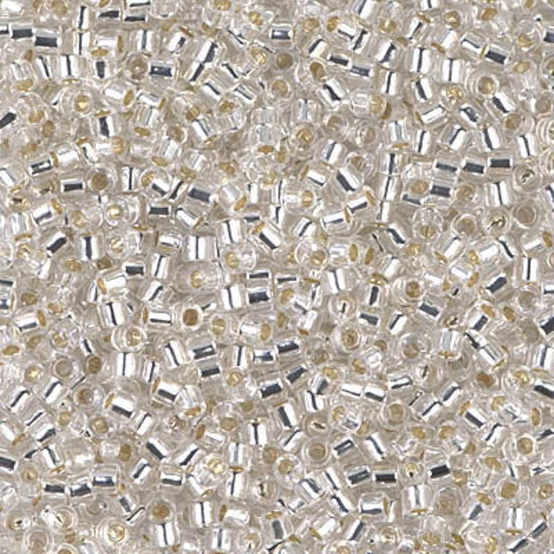 MIYUKI Delica kralen - 10/0 - DBM0041 Silver lined transparent gloss