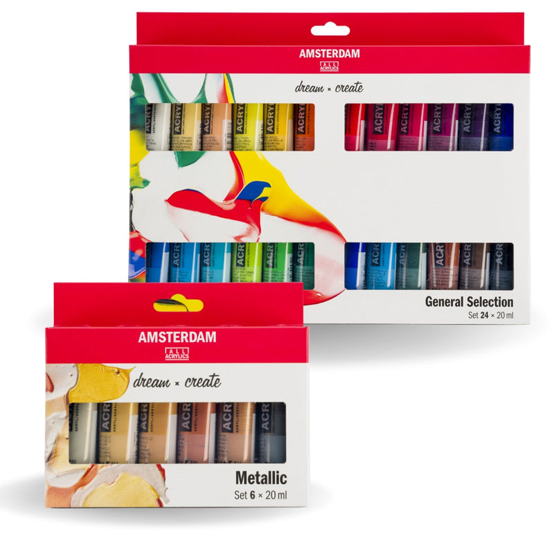 Amsterdam acrylverf set - 24 stuks + 6 metallics
