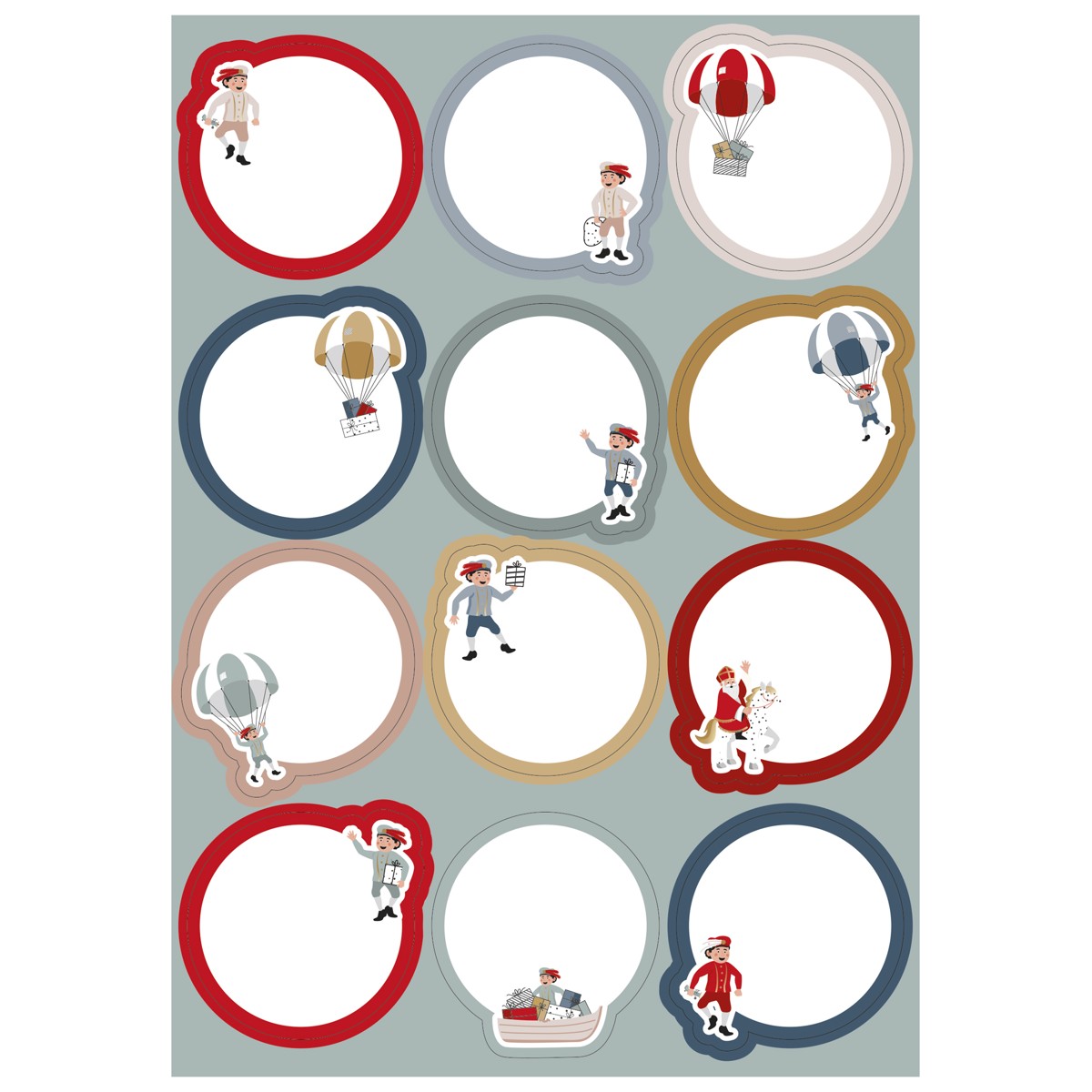 Sinterklaas cadeau stickers - 32 stuks