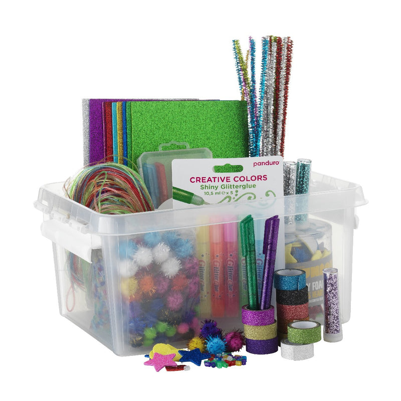 Mega glitter knutselset in bewaarbox