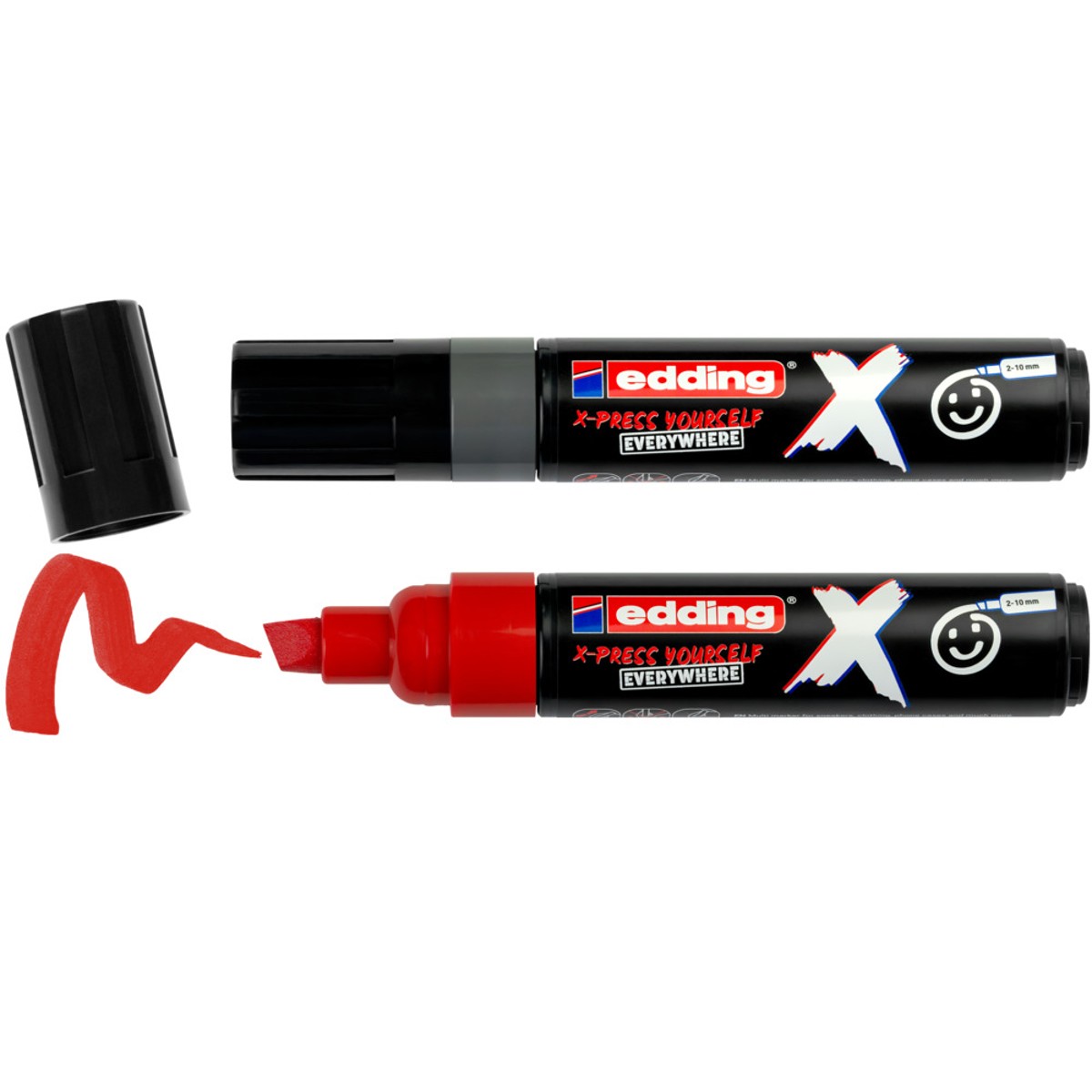 edding 6900 X Multi Marker - 2 stuks - rood + grijs