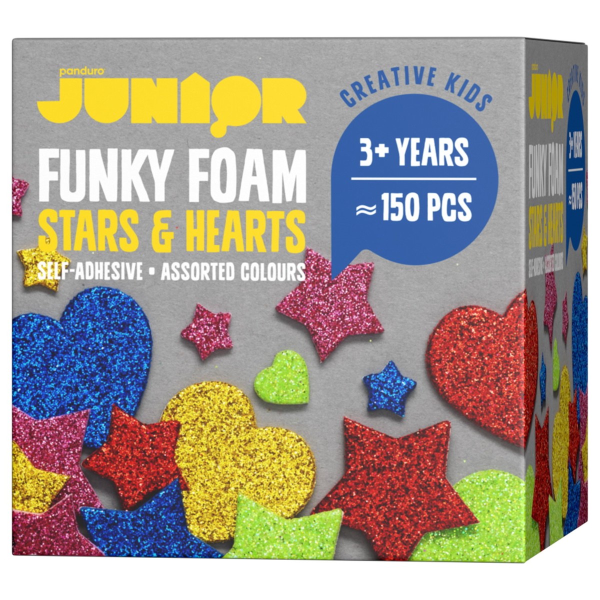 Funky Foam stickers - glitter hartjes en sterretjes