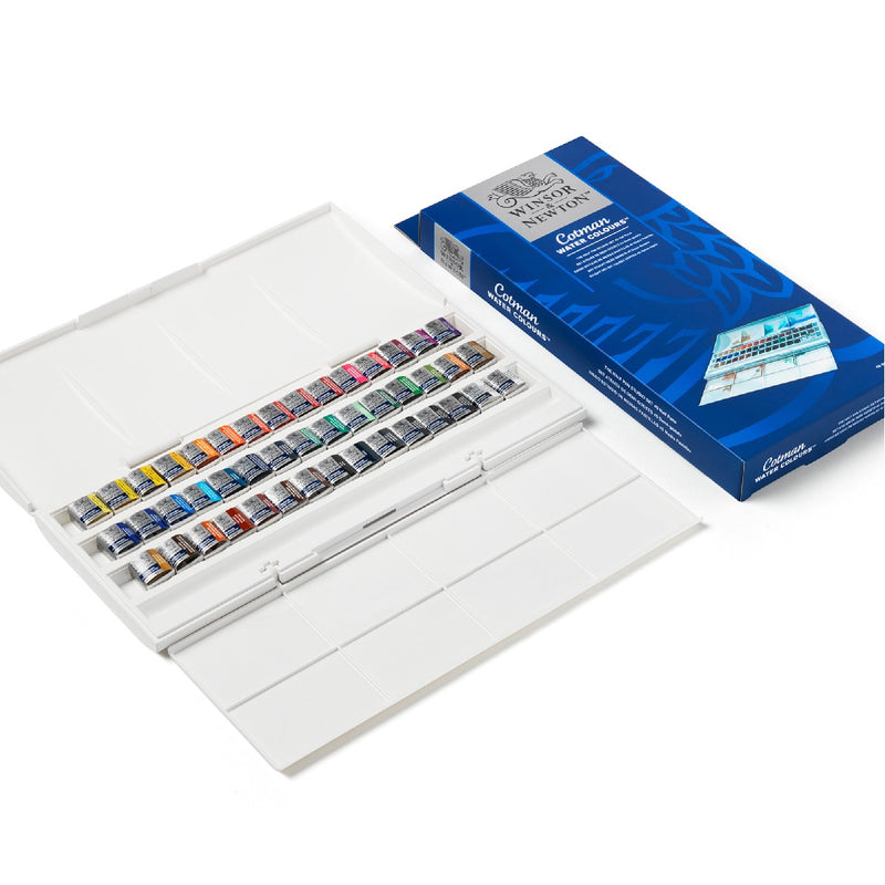 W&N Cotman Watercolour - studio set - 45 halve napjes