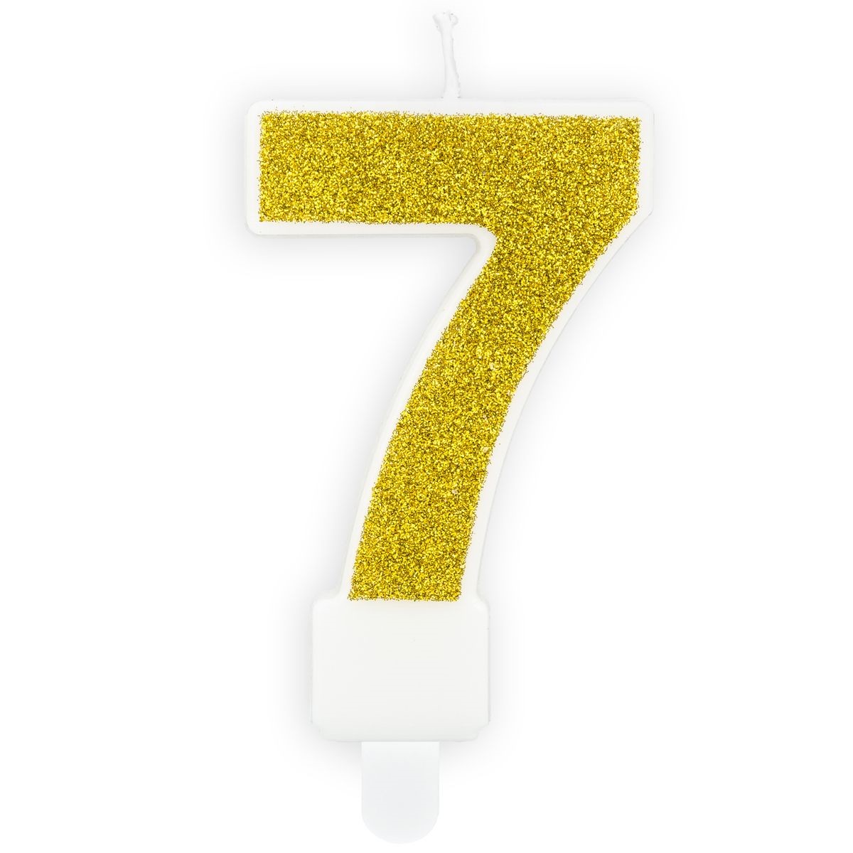 PartyDeco cijferkaars - glitter goud - 7