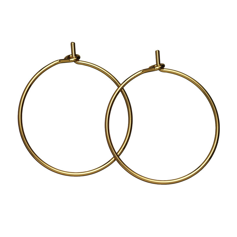 Creool oorbellen - verguld - 20 mm