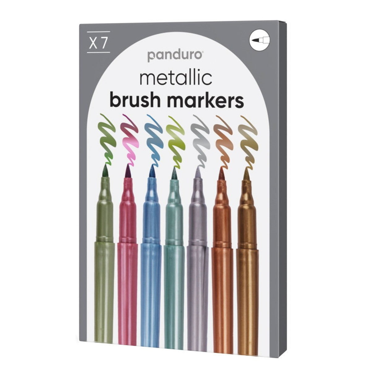 Panduro brushpennen set - metallic
