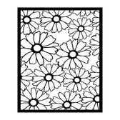 Gelli Arts - flower stencil - 20,3 x 25,4 cm