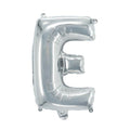 Letterballon zilverkleurig - 32 cm - E