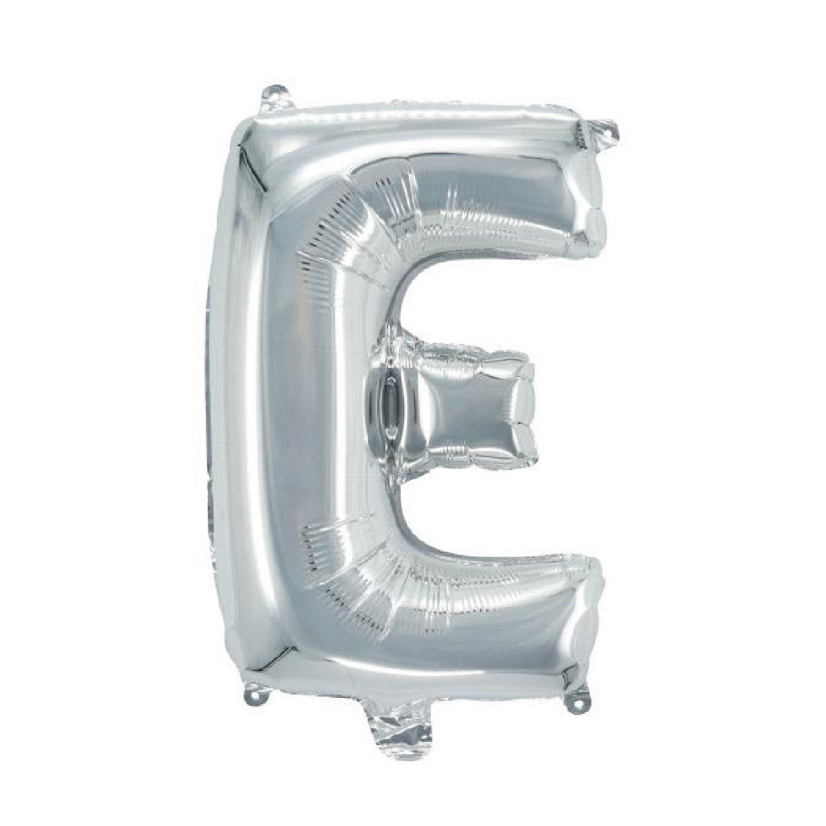 Letterballon zilverkleurig - 32 cm - E
