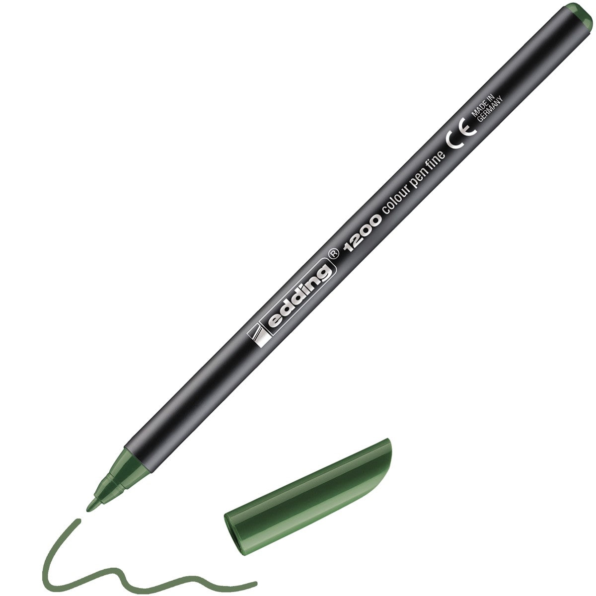 edding 1200 colour pen - 1 mm - olijfgroen