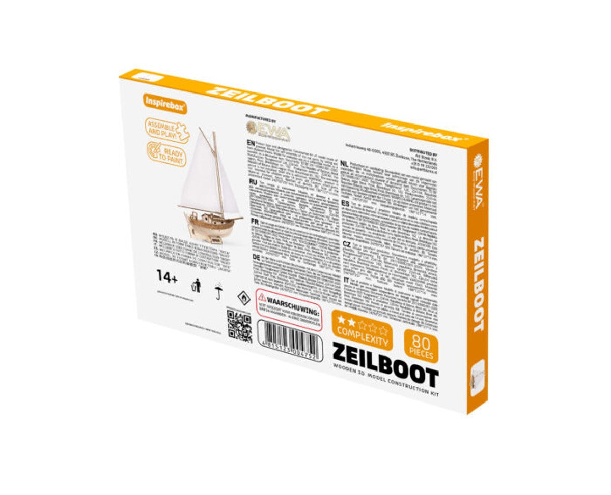 Inspirebox houten 3D puzzel - zeilboot