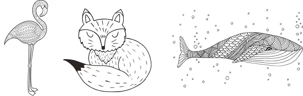 Securit window stencils - 3 x A3 - Animals