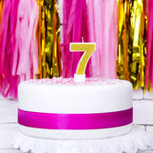 PartyDeco cijferkaars - glitter goud - 7
