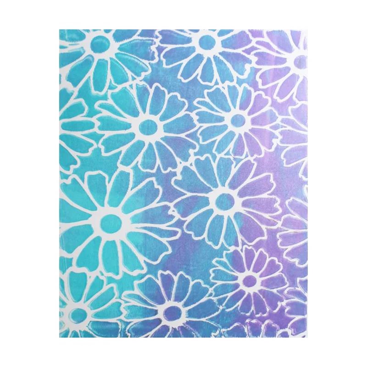 Gelli Arts - flower stencil - 20,3 x 25,4 cm