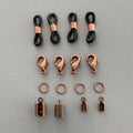 Brillenkoord accessoireset - koperkleurig