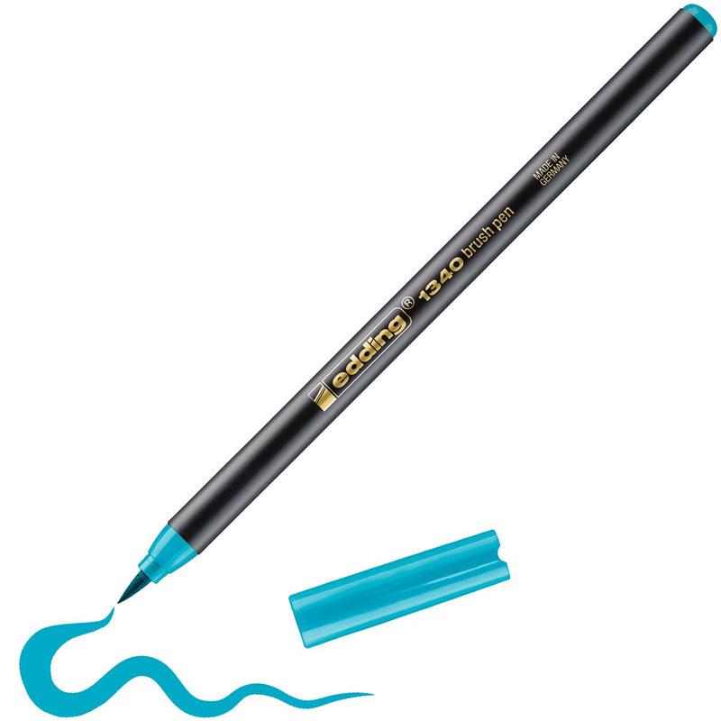 edding 1340 brush pen - 1 tot 3 mm - turquoise