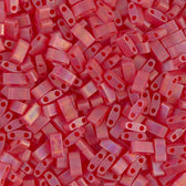 MIYUKI Half Tila kralen - HTL140FR Red orange transparent iris matte