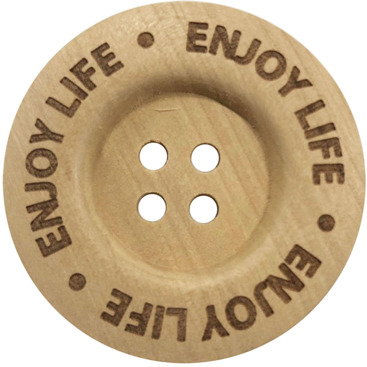 houten knoop enjoy life 40mm 2 st