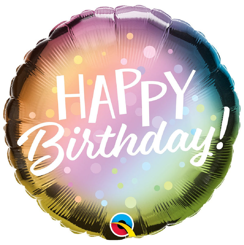folie ballon metallic 45 cm - happy birthday