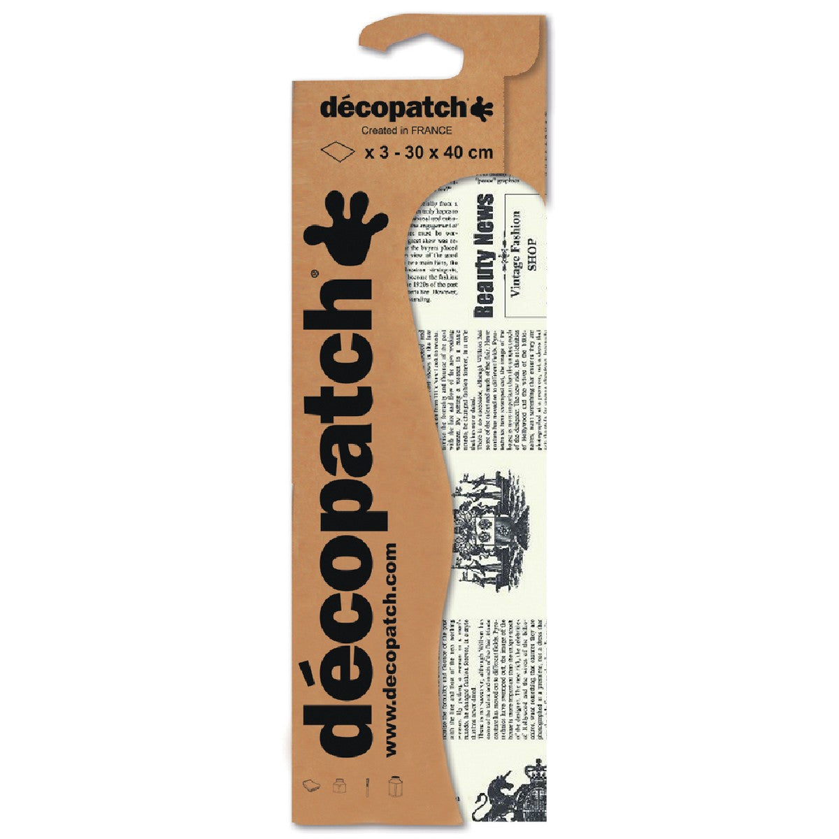 Décopatch - 30x40 cm - 3 vellen - krant