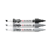 Ecoline Duotip markers set - 3 stuks - zwart en grijs