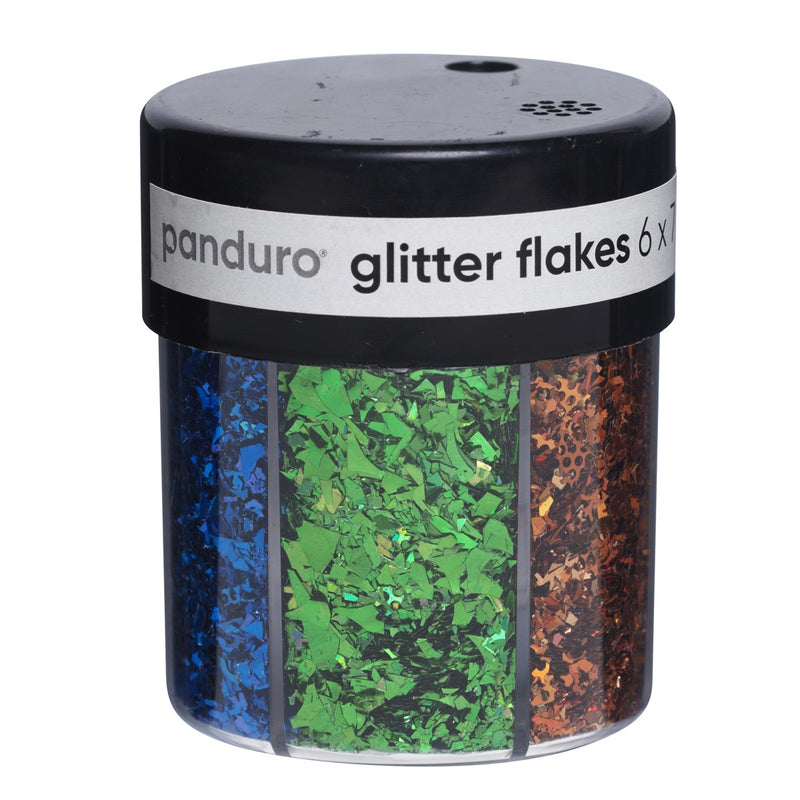 Glittervlokken - 6 kleuren
