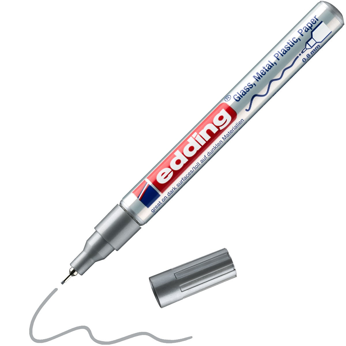 edding 780 lakmarker - glans - 0,8 mm - zilver