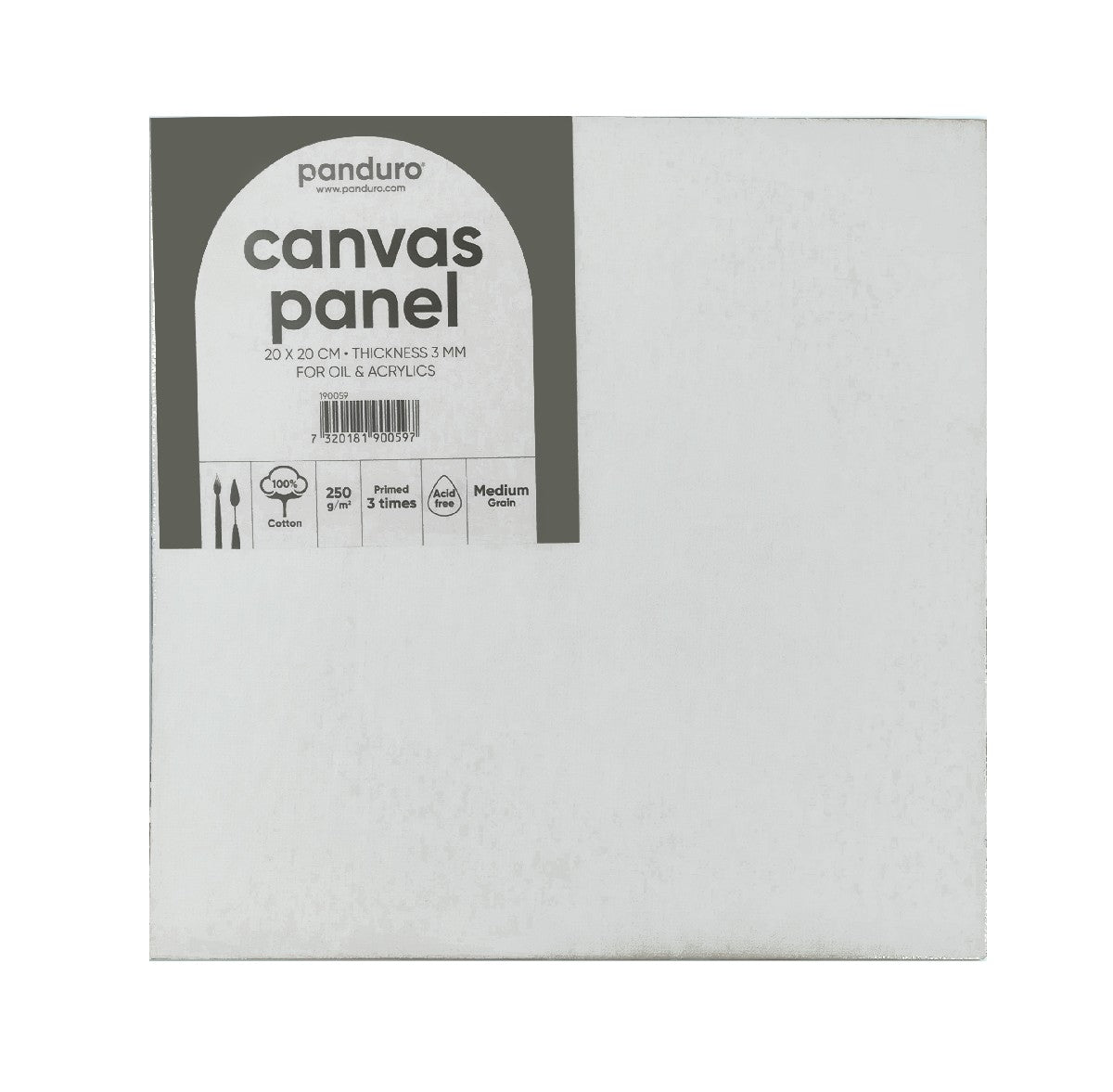 Canvasboard - wit - 20x20 cm