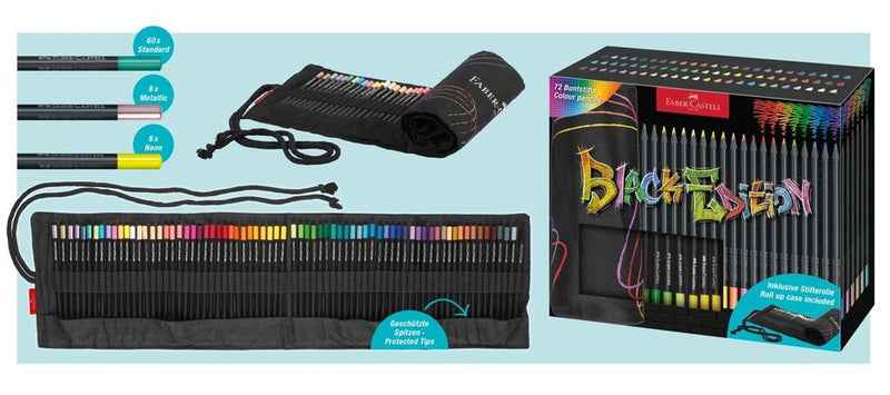 Faber-Castell Black Edition kleurpotloden - 72 stuks in roletui