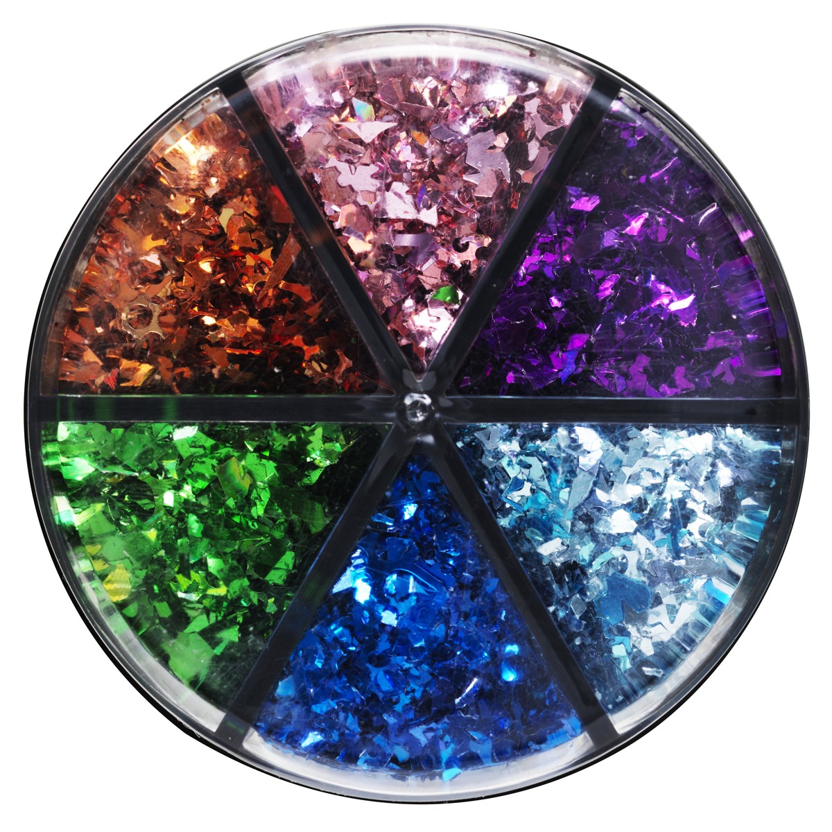 Glittervlokken - 6 kleuren