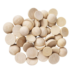 Houten ballen half - 40 stuks