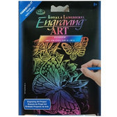 Engraving art - regenboogkleuren - vlinders