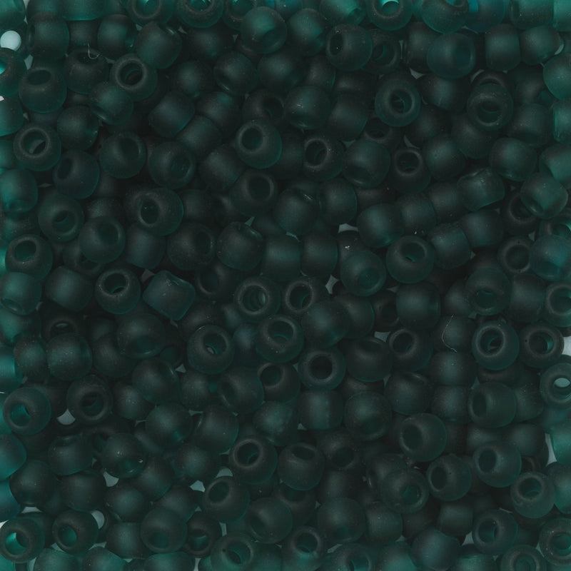 TOHO Round kralen - 11/0 - #7BDF groenblauw mat transparant