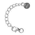 Karabijnsluiting met ketting - 925 zilver - 42 mm