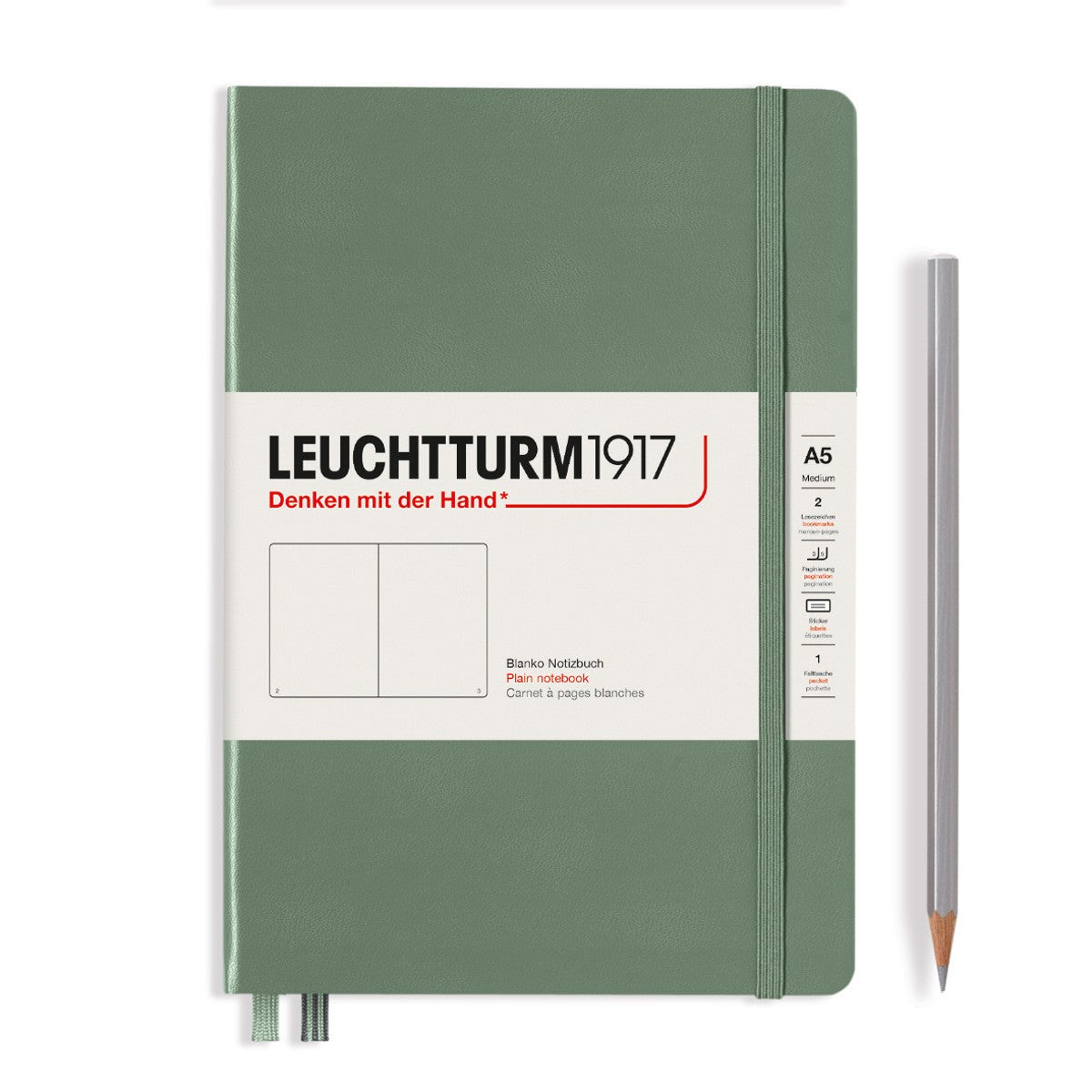 LEUCHTTURM1917 - notebook A5 - blanco - olijf