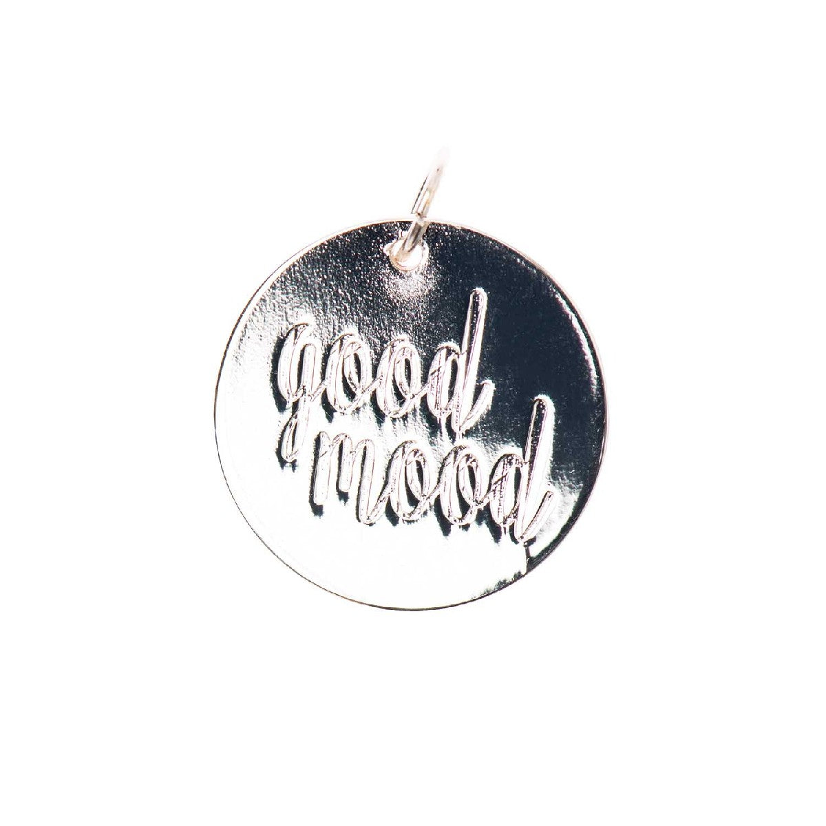 Mix It Up - hanger "good mood" 17 mm - zilverkleurig