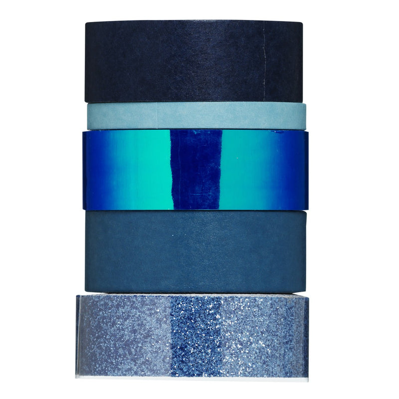 papertape 5 stuks - licht blauw