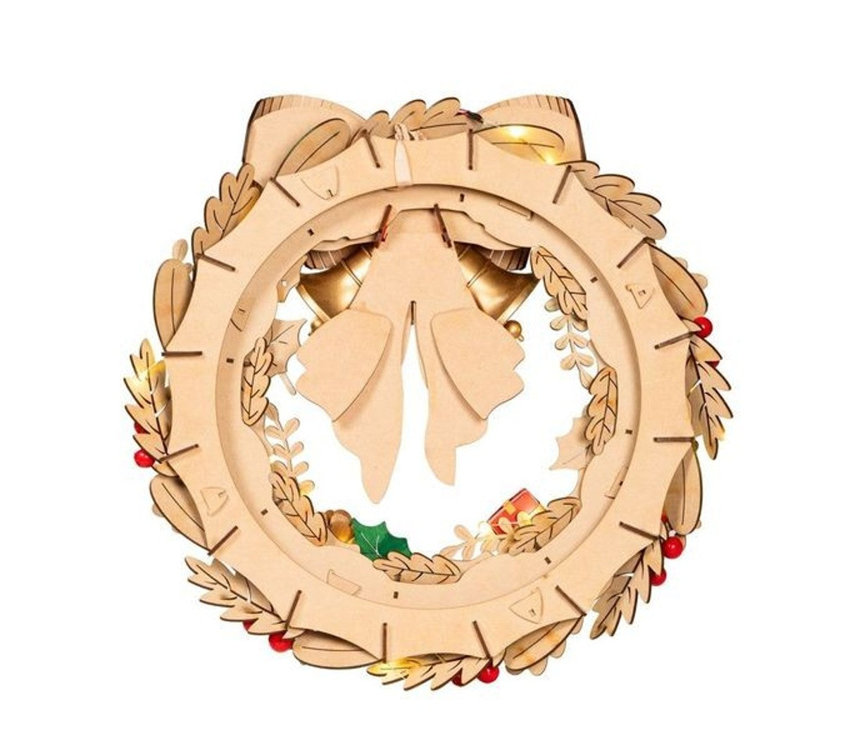 Robotime houten 3D puzzel - Christmas Wreath