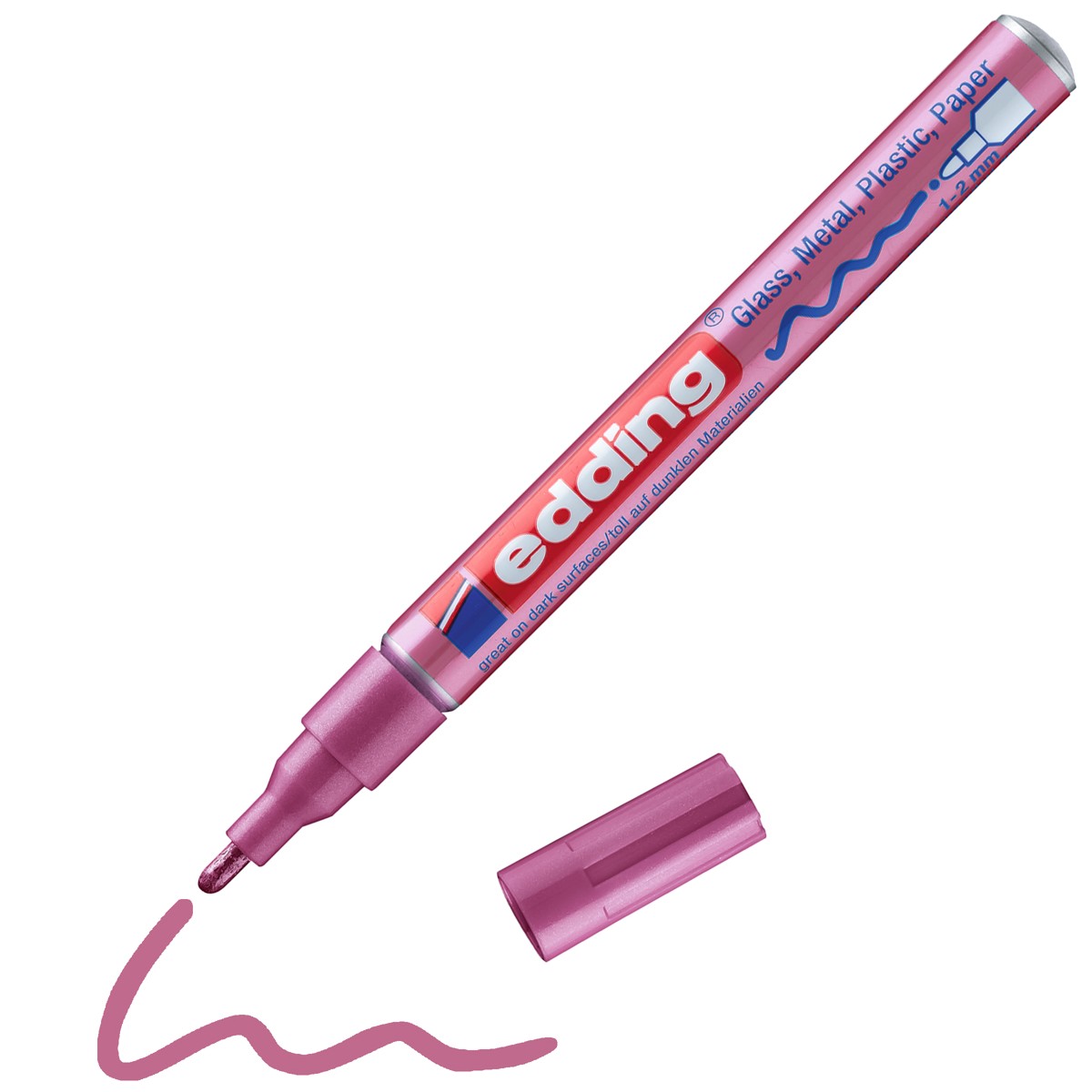 edding 751 lakmarker - glans - 1 tot 2 mm - roze metallic