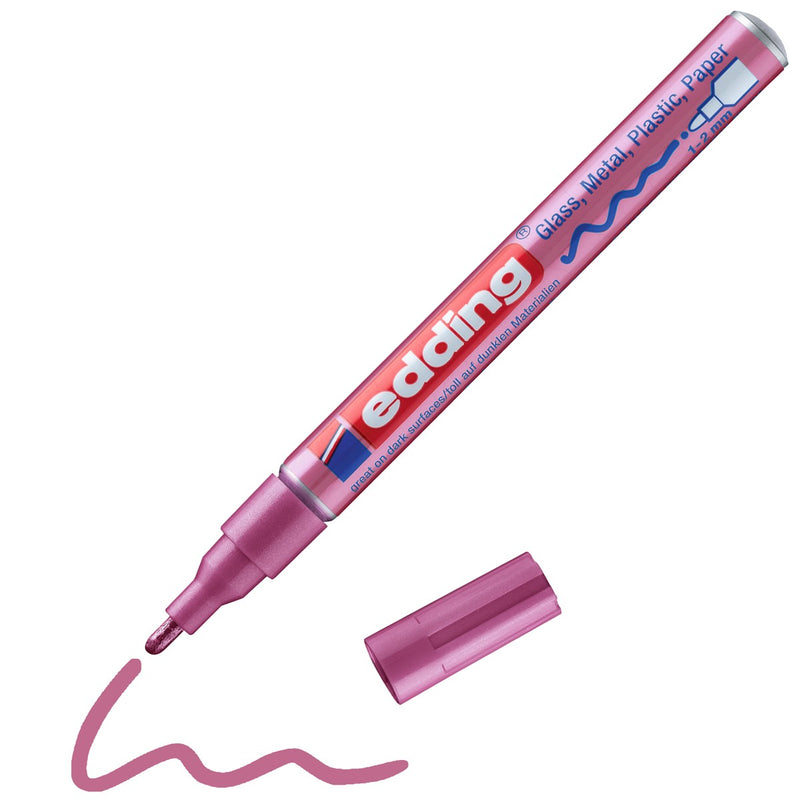 edding 751 lakmarker - glans - 1 tot 2 mm - roze metallic