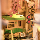 Robotime houten 3D puzzel - book nook - Sakura Densya
