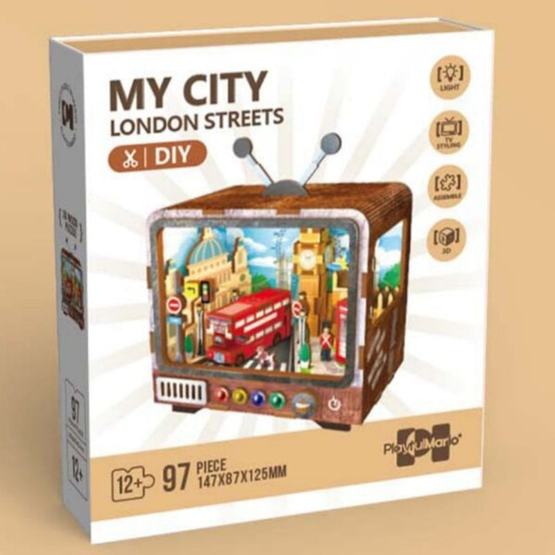 My City Urban Television - houten 3D puzzel - London streets