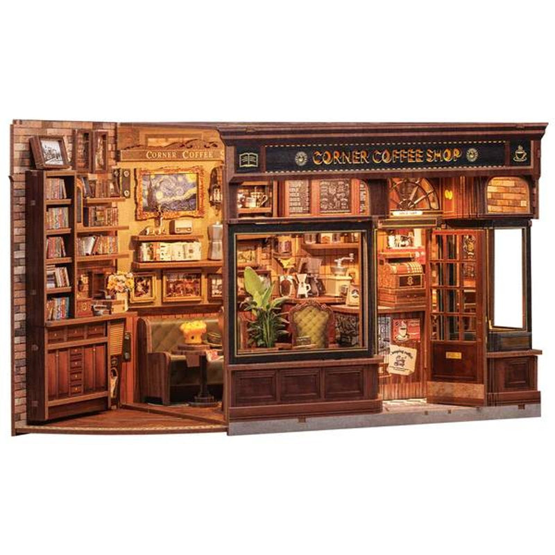 Cutebee miniatuur DIY kit - Corner coffee shop