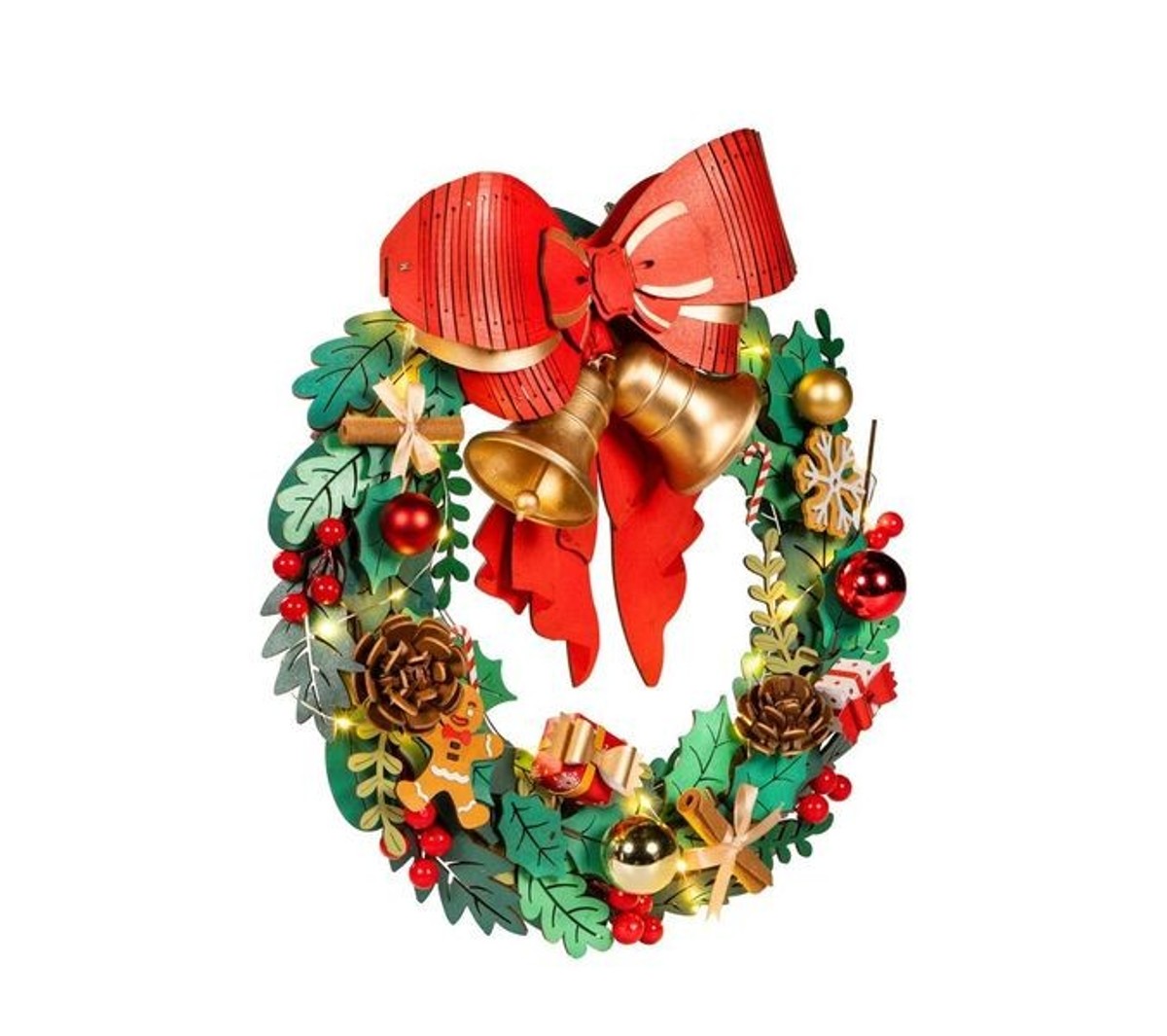 Robotime houten 3D puzzel - Christmas Wreath