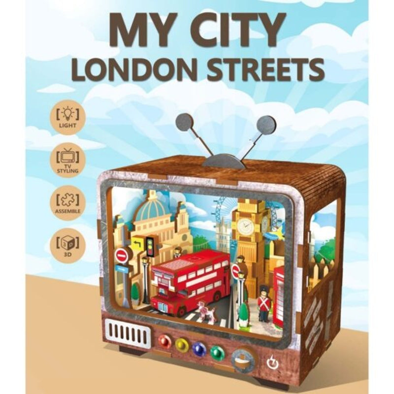 My City Urban Television - houten 3D puzzel - London streets
