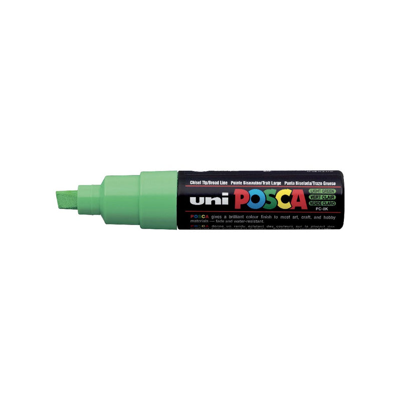 POSCA acrylmarker - beitelpunt PC-8K - 8 mm - lichtgroen