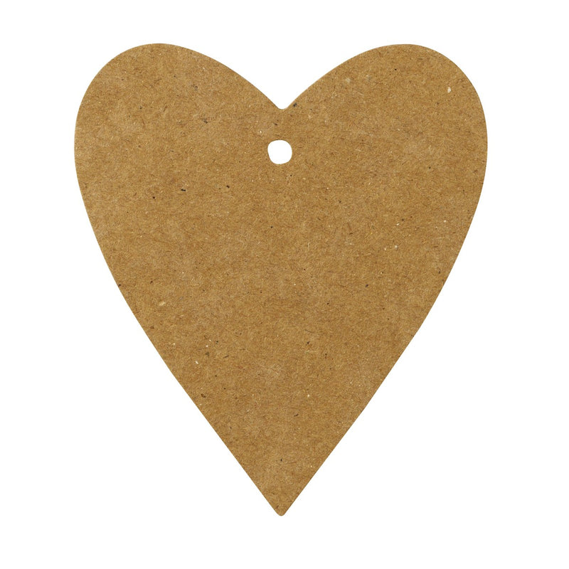 Tags hart - 24 stuks - kraft